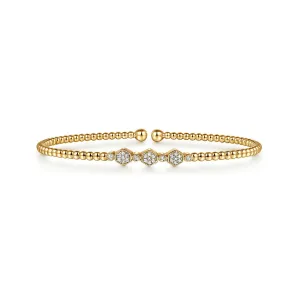 Gabriel & Co. 14k Yellow Gold Flexible Diamond Bangle Bracelet – BG4117-62Y45JJ