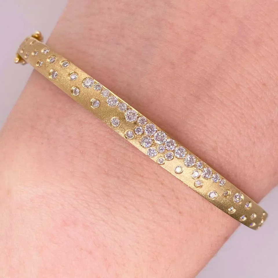 Galaxy Diamond Confetti Bangle Bracelet