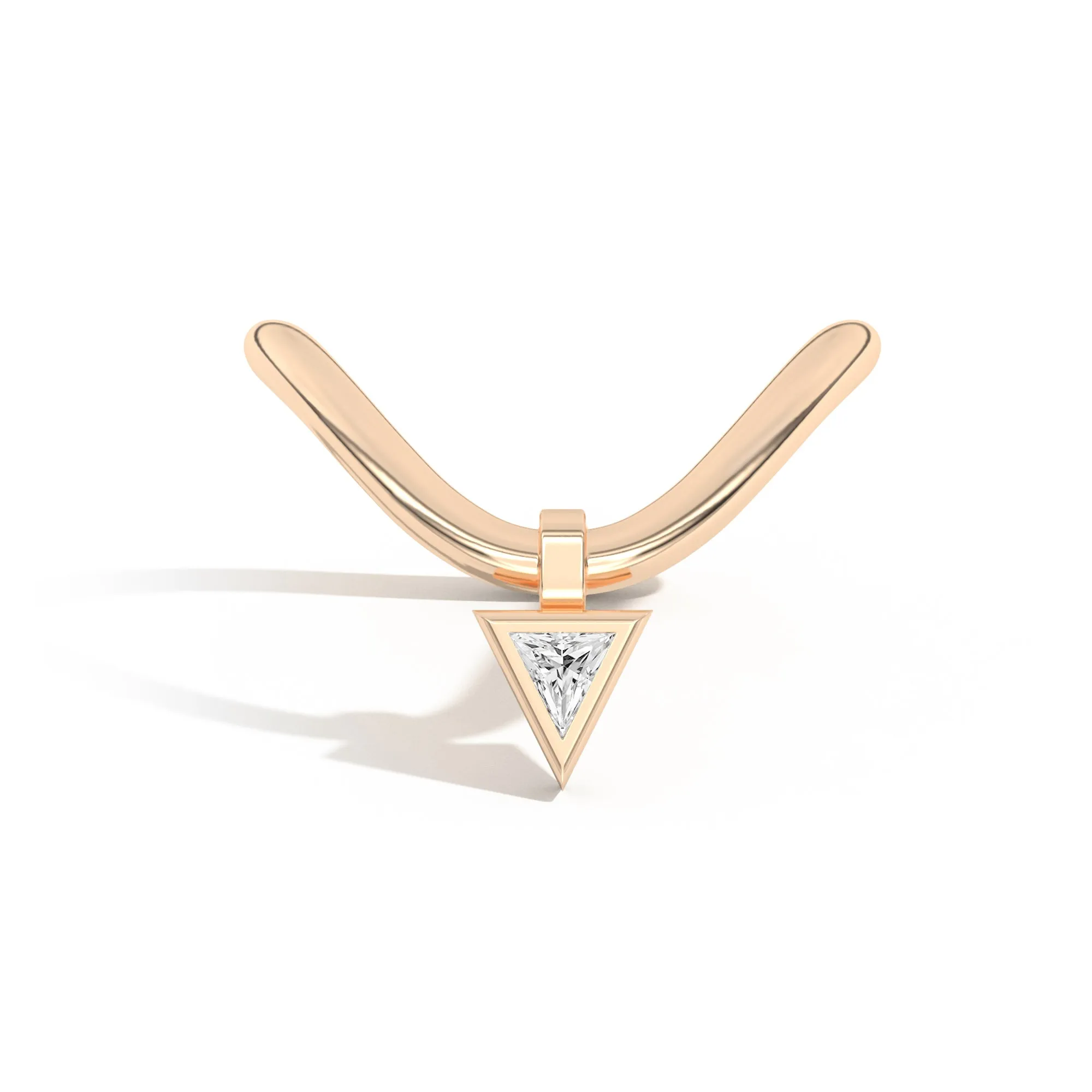 Gaudí Curve Ring with Golden Triangle