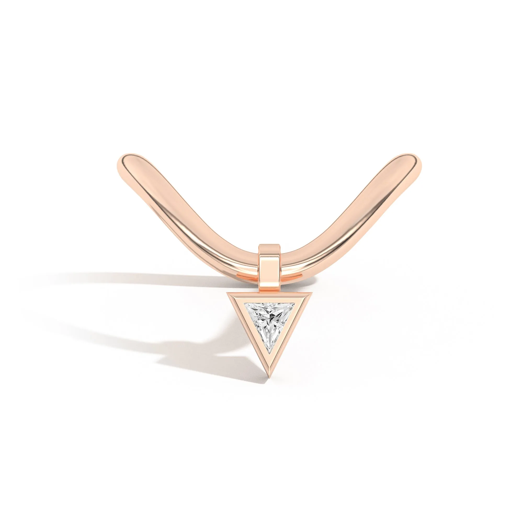 Gaudí Curve Ring with Golden Triangle