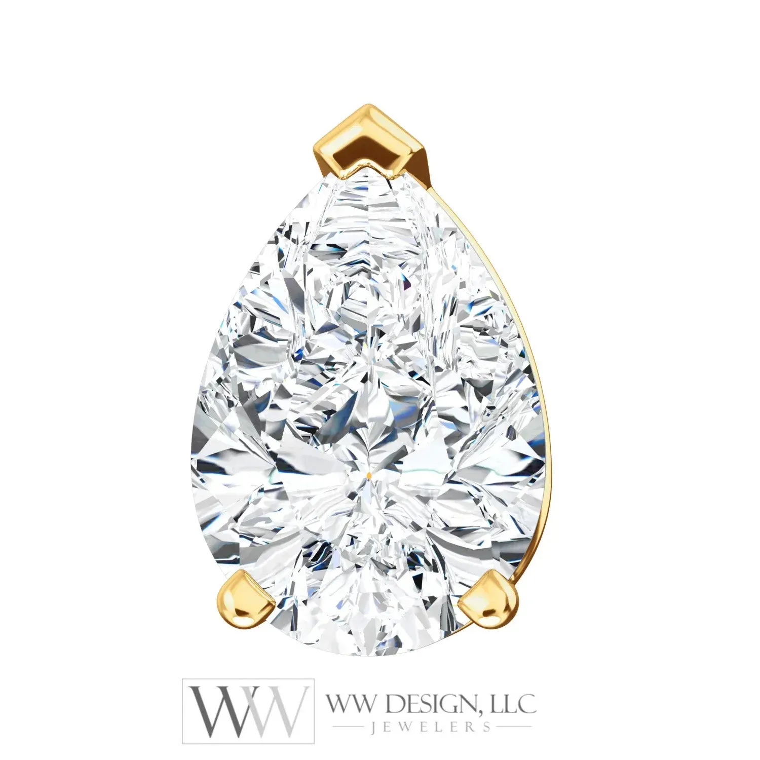 Genuine F  VS DIAMOND Earring Studs Pear 6x4mm 0.66 ctw (each 0.33cts) Post w/ 14k Solid Gold (Yellow, Rose, White), Silver, Platinum Studs