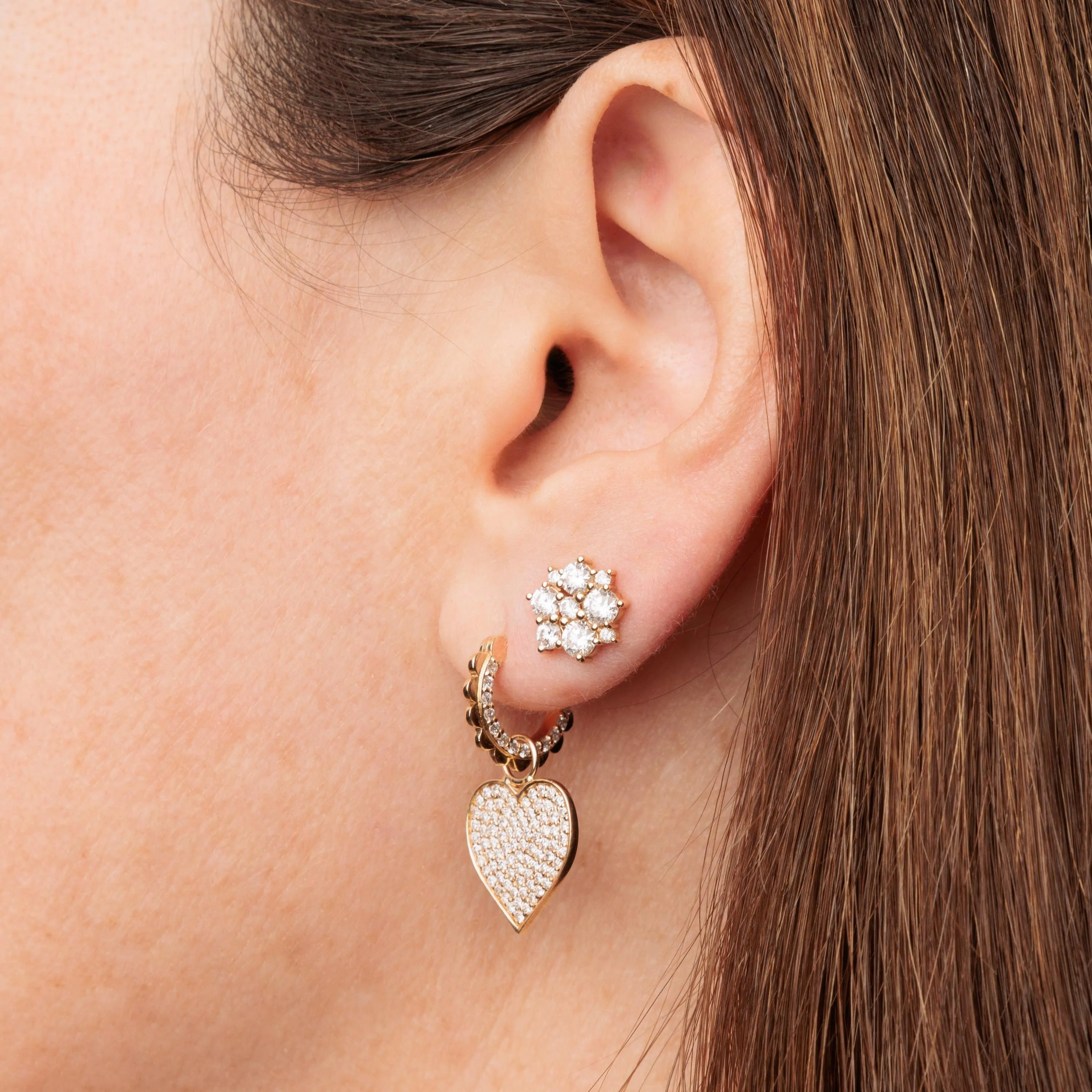 Gold & Diamond Cocktail Stud