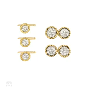 Gold and pavé diamond dress set, Larter & Sons