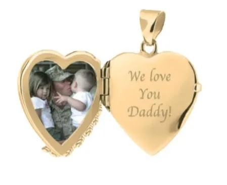 Gold Angel Wing Locket Urn (10K)