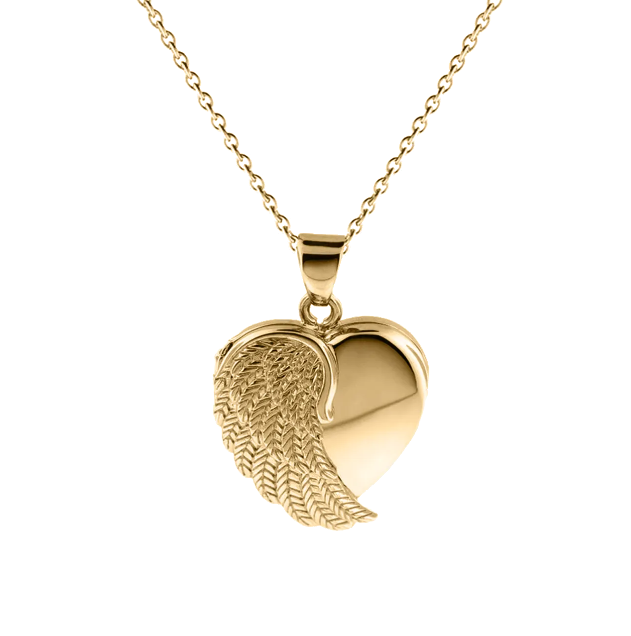 Gold Angel Wing Locket Urn (10K)