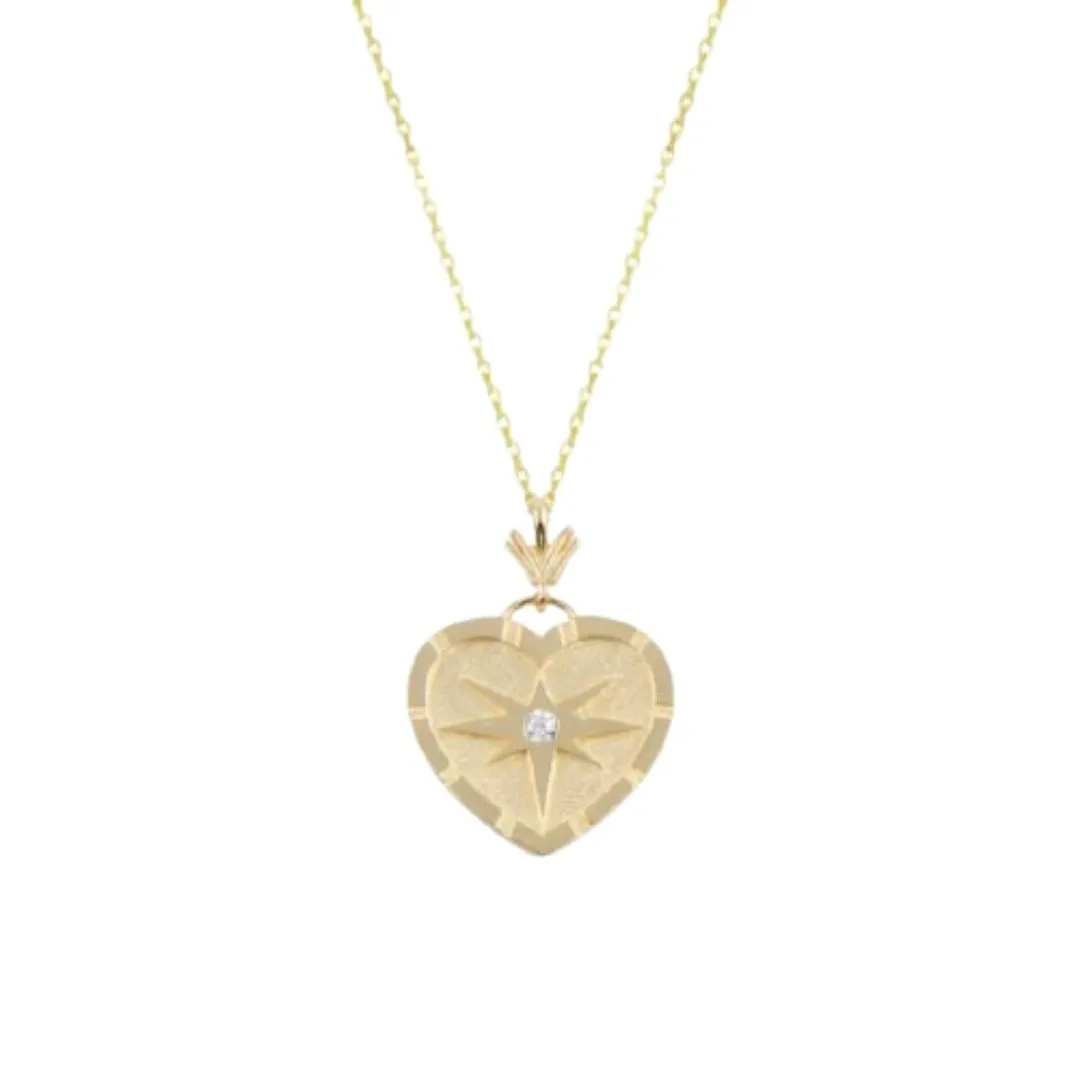 Gold CHARM Heart Necklace