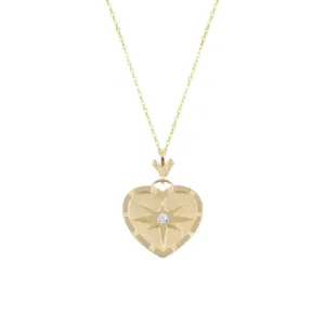 Gold CHARM Heart Necklace