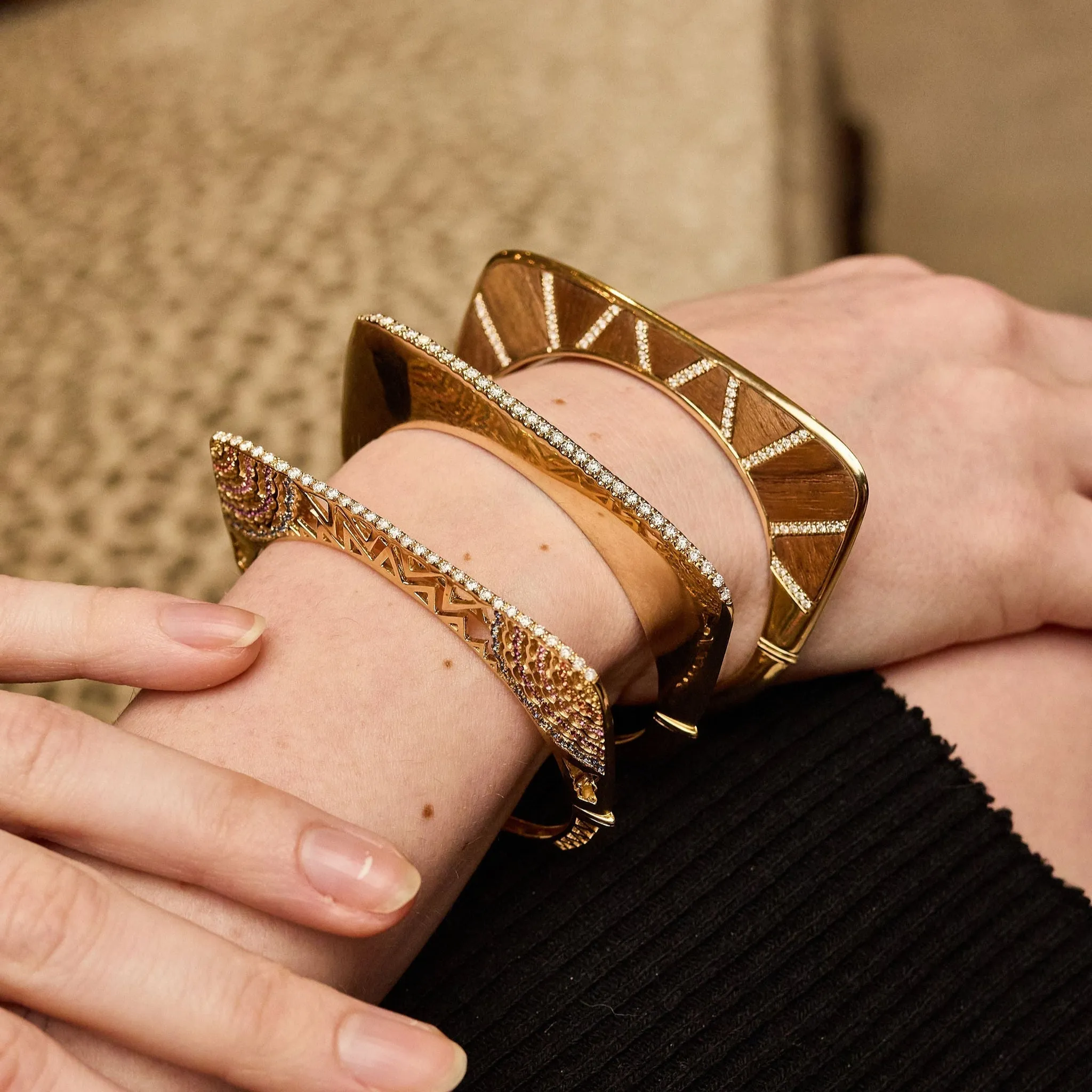 Golden Girl Diamond Bangle