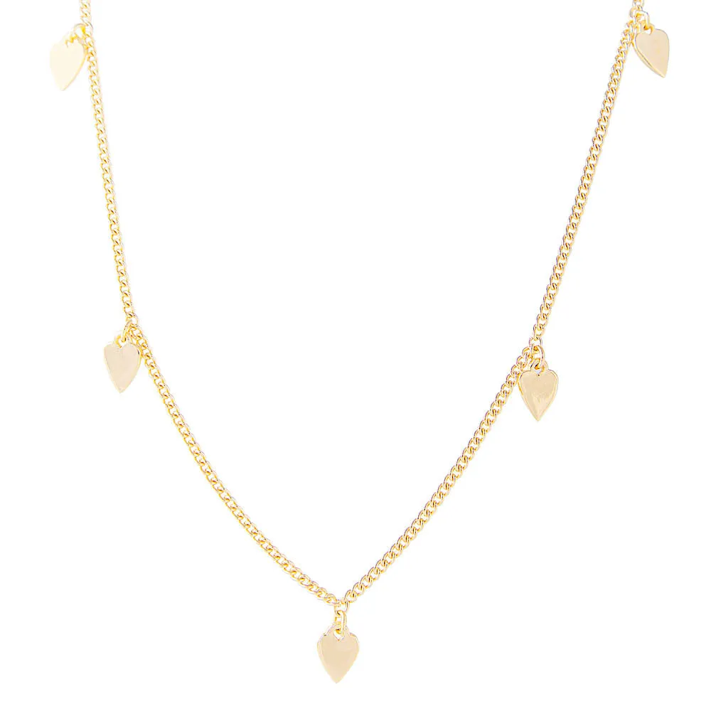 GOLDEN HEART CHARM NECKLACE