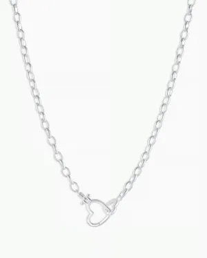 GORJANA PARKER HEART NECKLACE SILVER