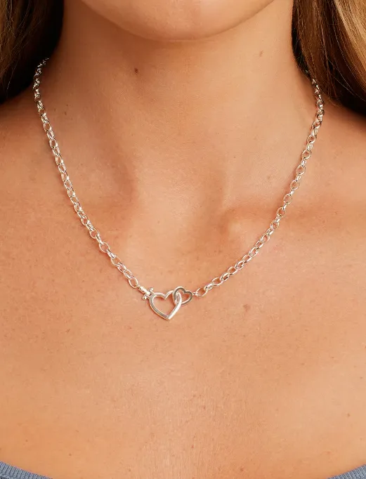 GORJANA PARKER HEART NECKLACE SILVER