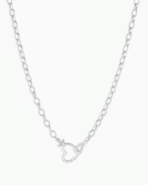 GORJANA PARKER HEART NECKLACE SILVER