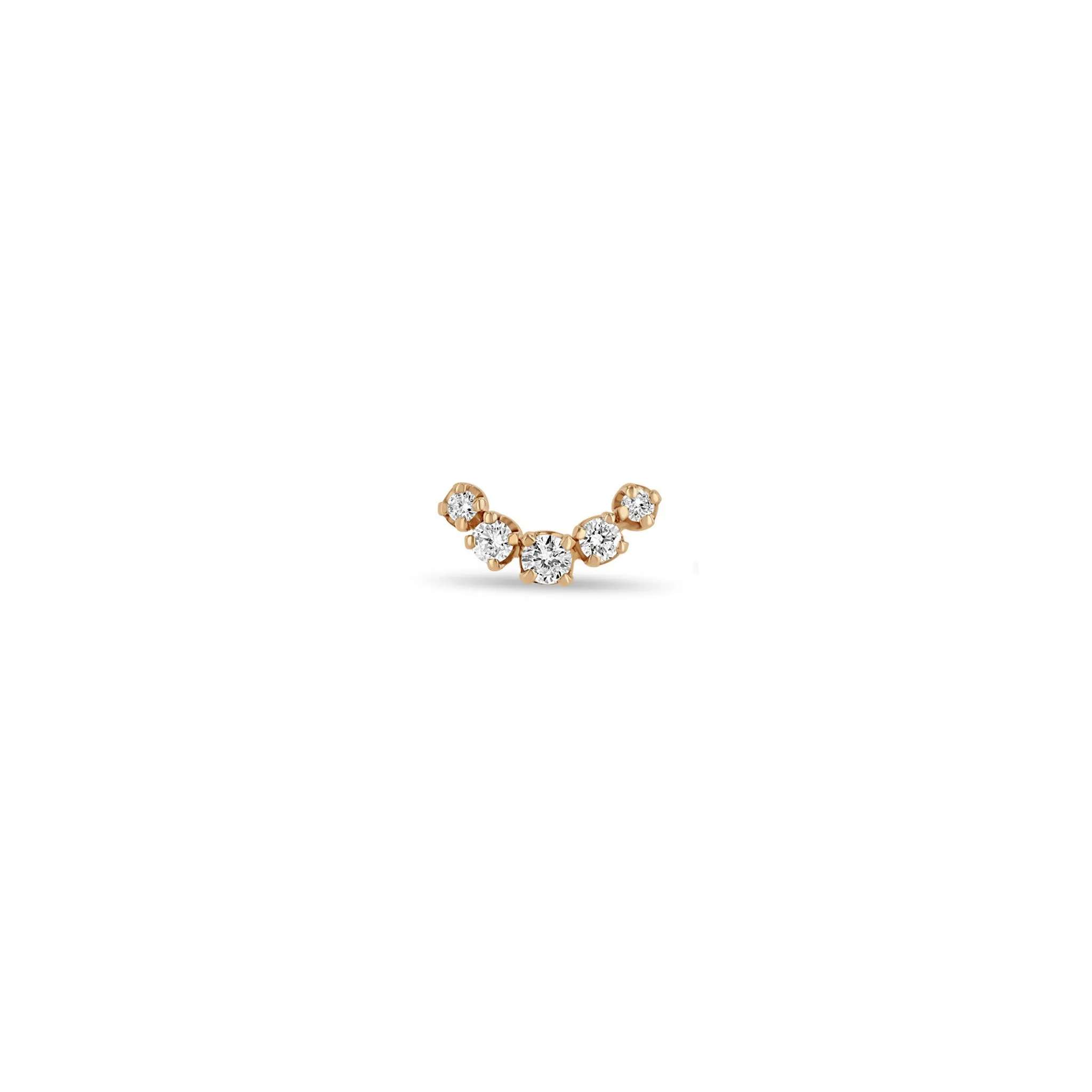 Graduated Curved Bar Diamond Stud