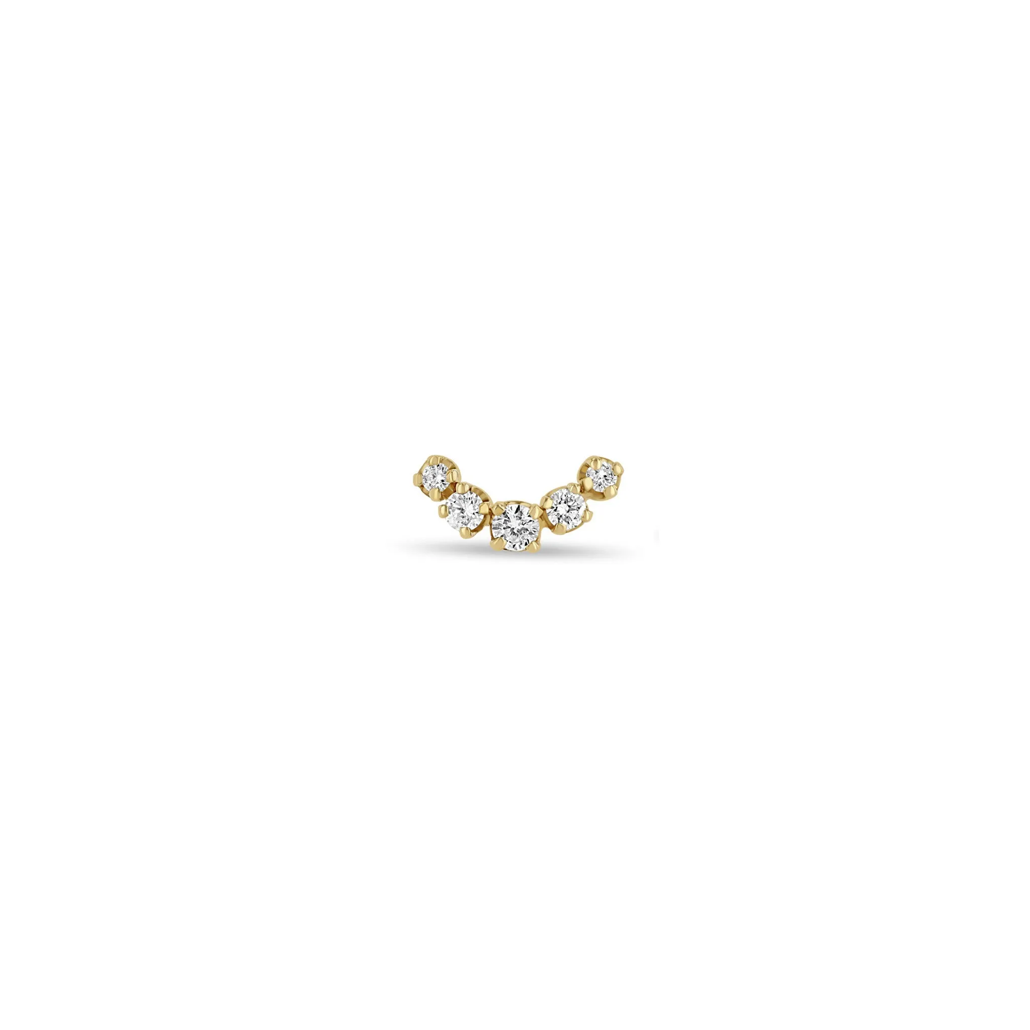 Graduated Curved Bar Diamond Stud