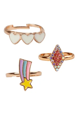 Great Pretenders Boutique Heart Star Rings Set