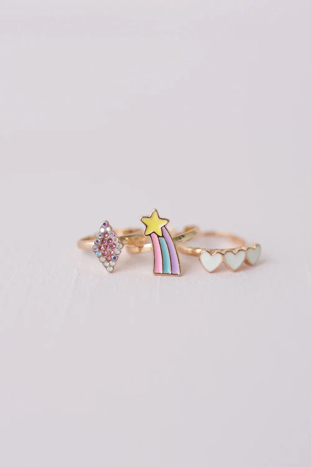 Great Pretenders Boutique Heart Star Rings Set