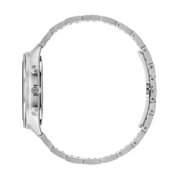 Gucci Interlocking Silver Stainless Steel Blue Dial Chronograph Quartz Watch for Gents - YA142317