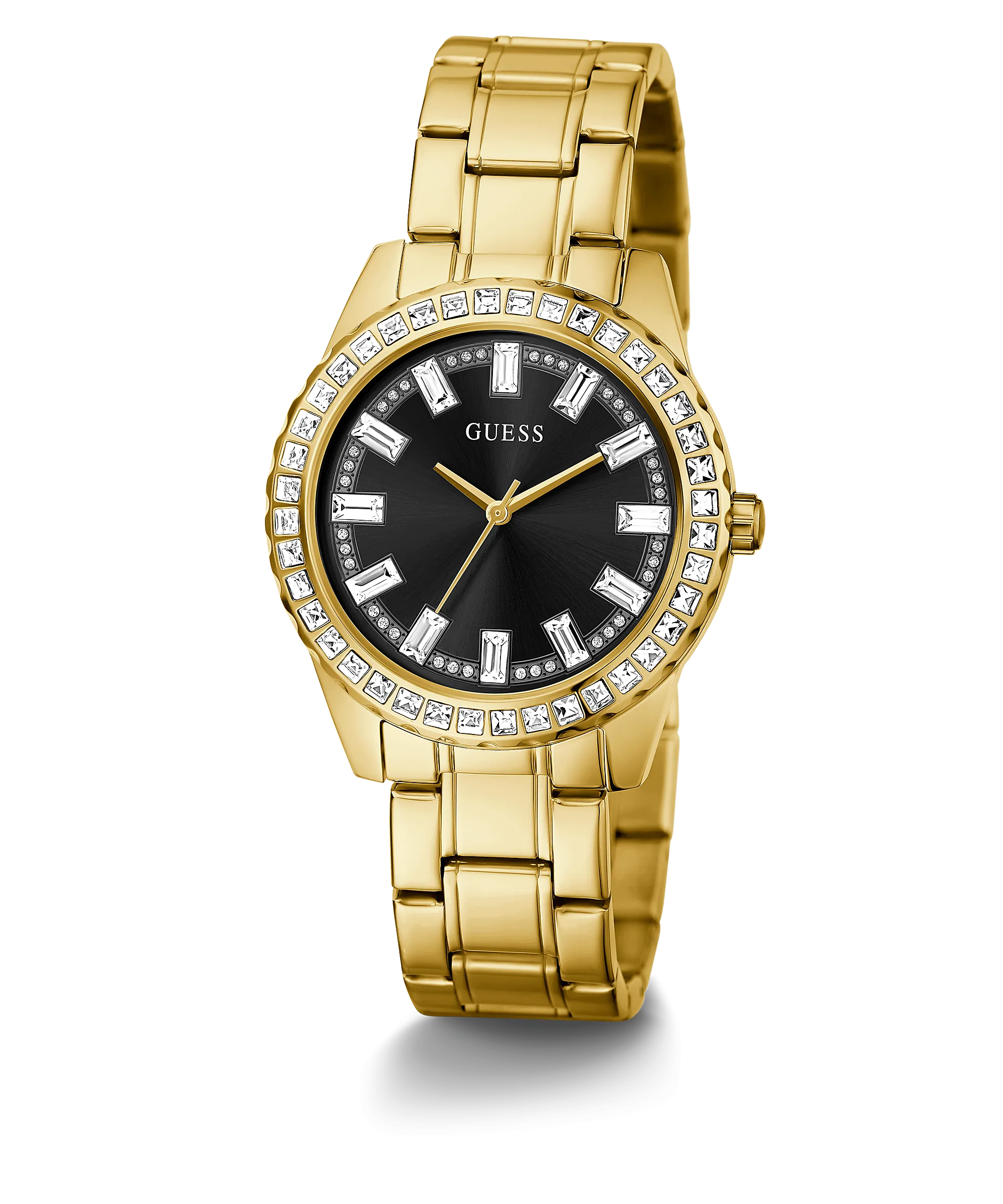 Guess Sparkler Gold Black Dial Women's Watch GW0111L2