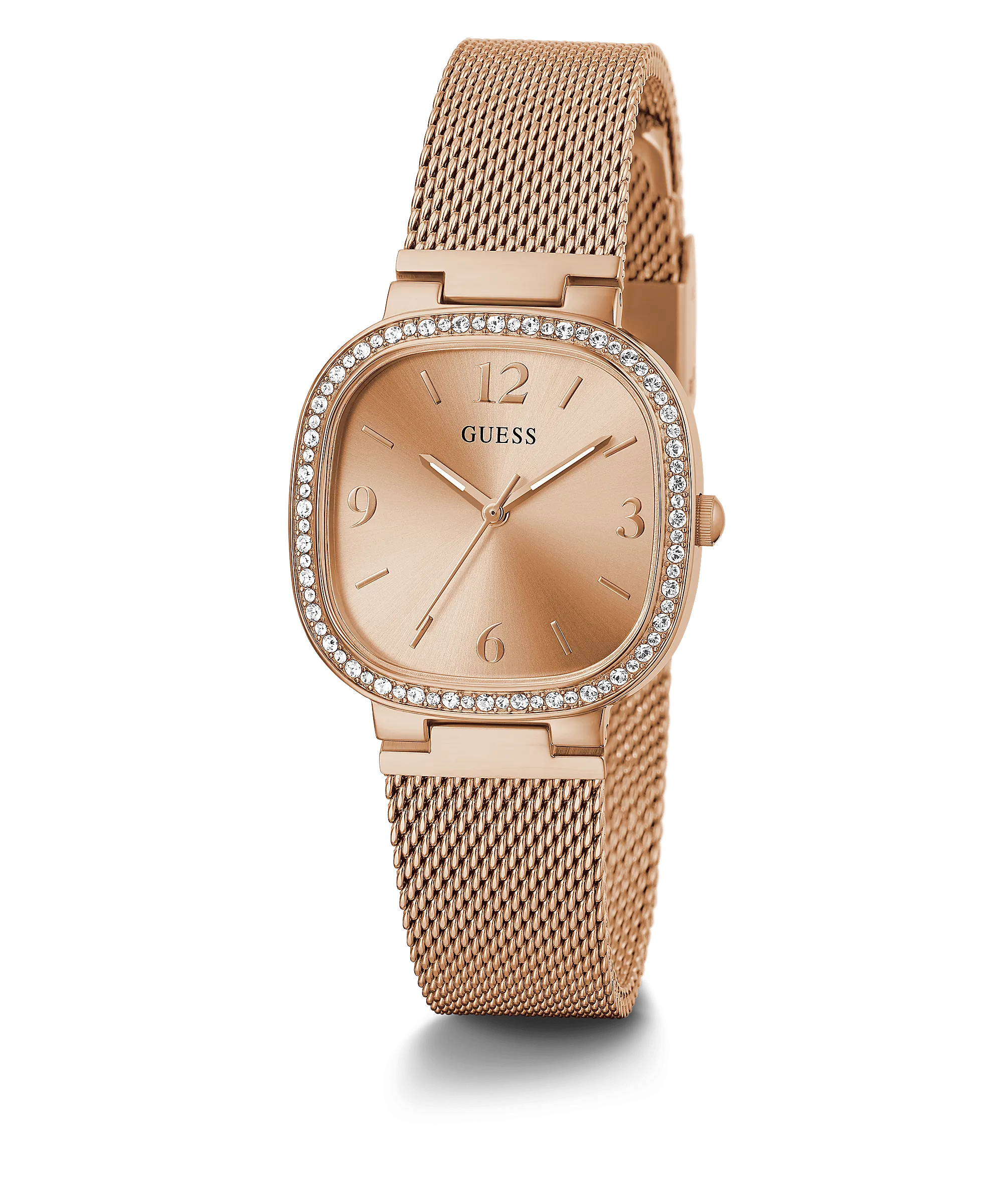Guess Tapestry Rose Gold Square Women's Watch GW0354L3
