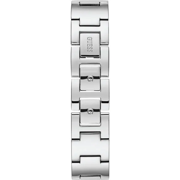 Guess Tri Glitz Silver Mesh Bracelet Silver Dial Quartz Watch for Ladies - W1142L1