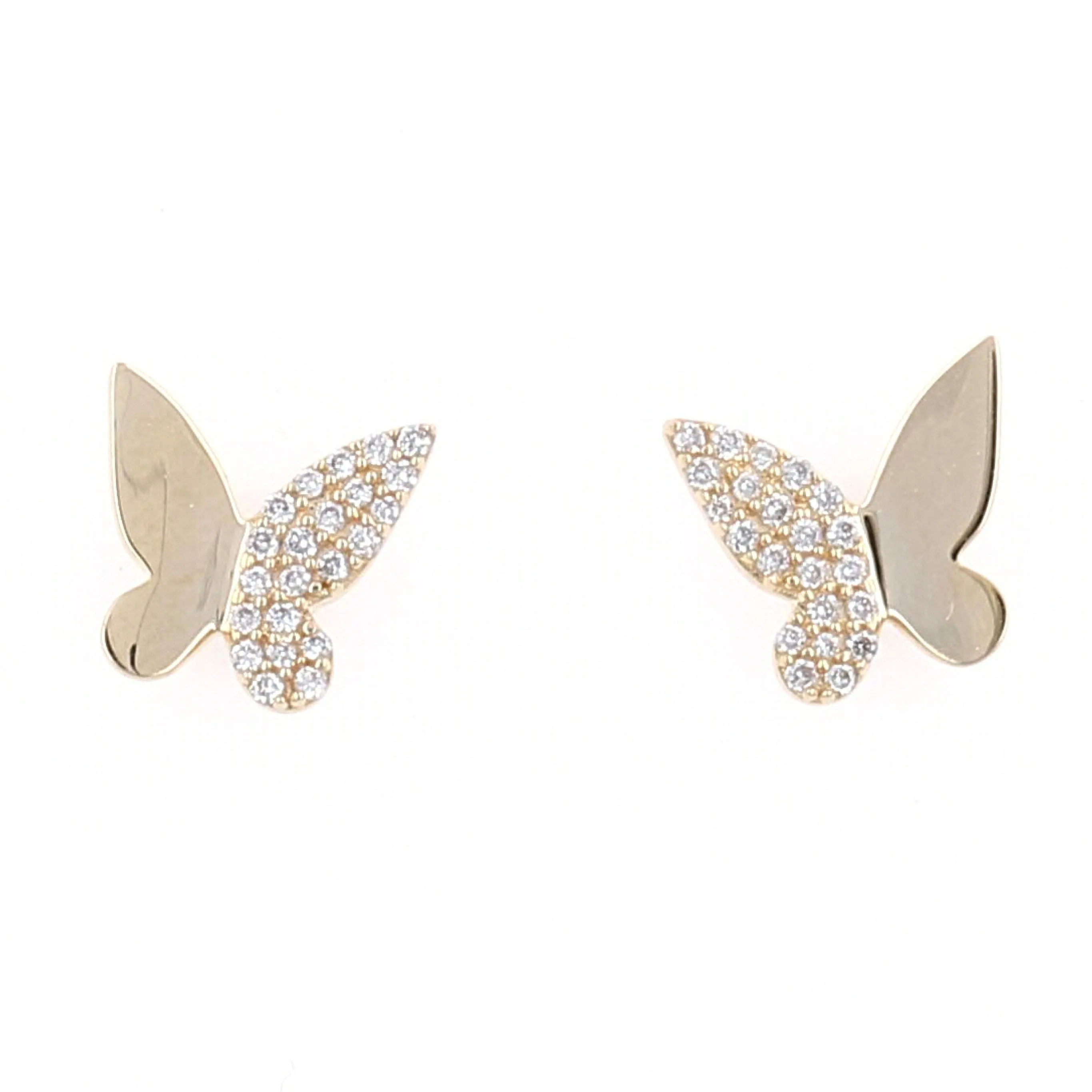 Half & Half Butterfly Studs