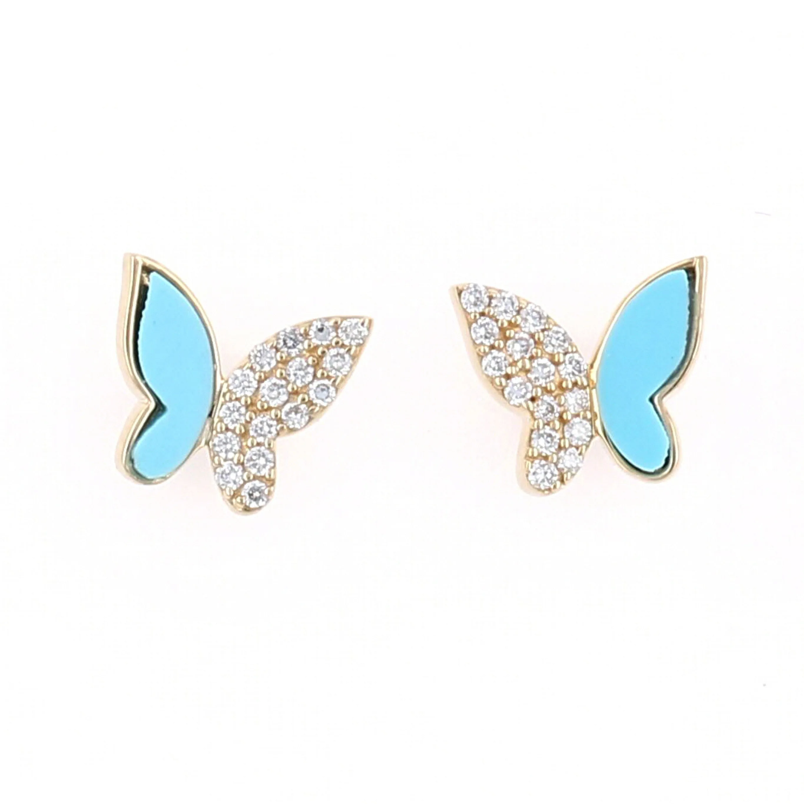 Half & Half Butterfly Studs