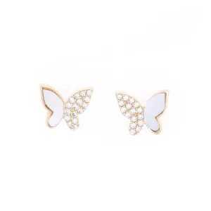 Half & Half Butterfly Studs