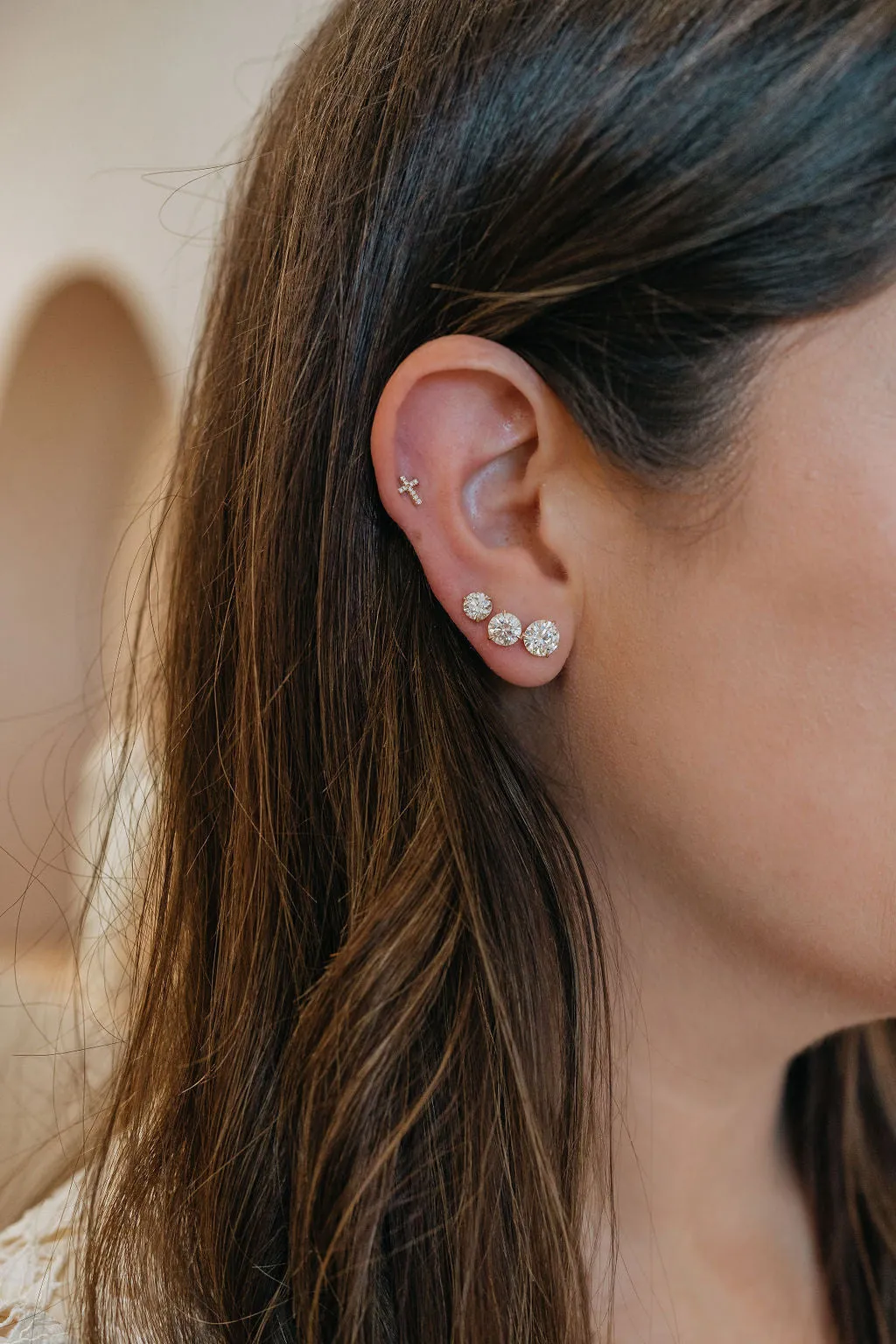 Half Carat Each Diamond Studs (1 carat total weight)
