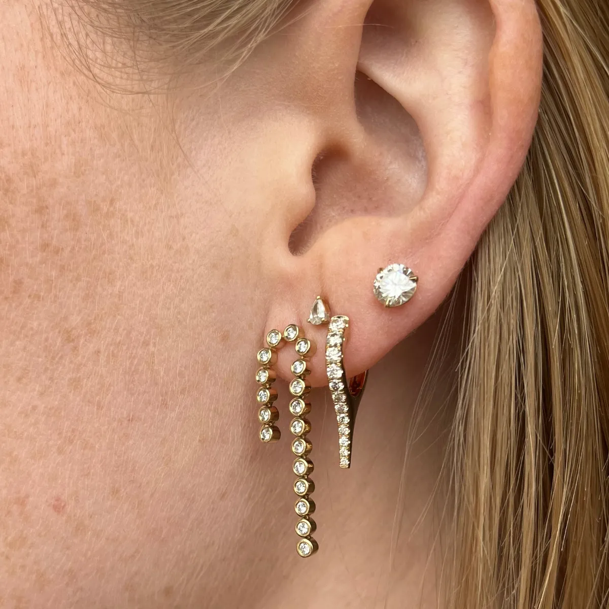 Half Carat Each Diamond Studs (1 carat total weight)
