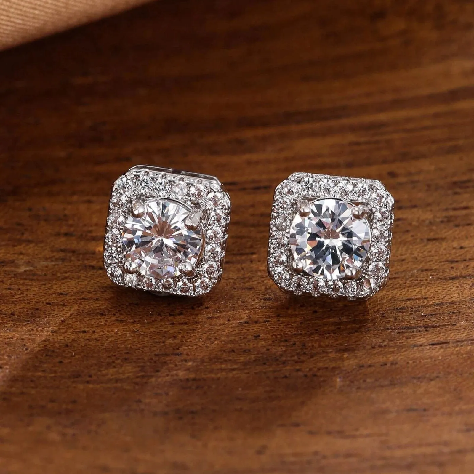 Hallmarked Zarkan Minimal Square Silver Studs