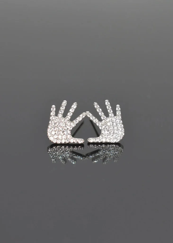 Hand Stud Earrings