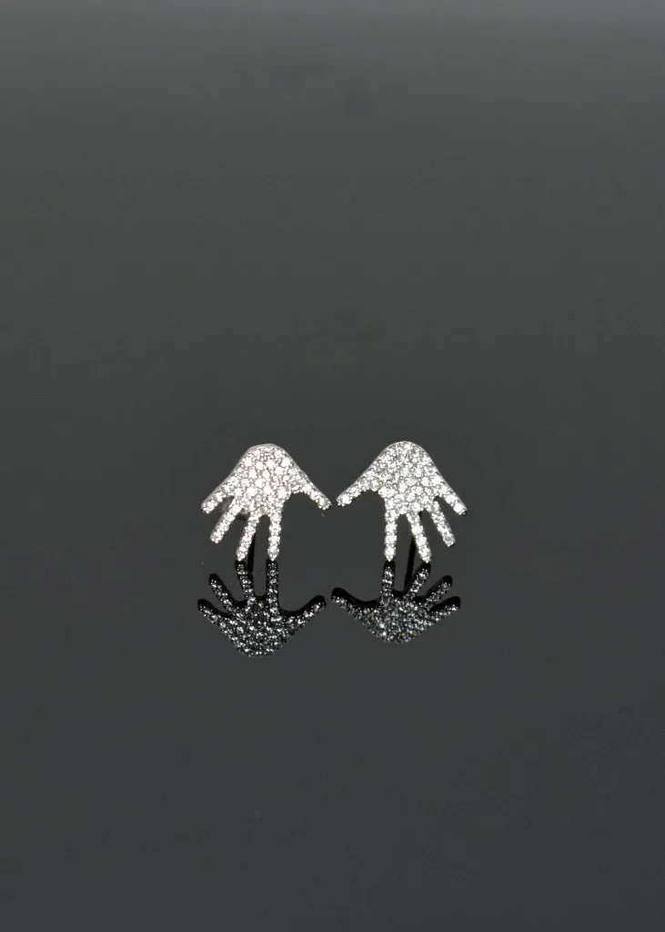 Hand Stud Earrings