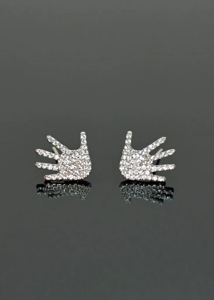 Hand Stud Earrings