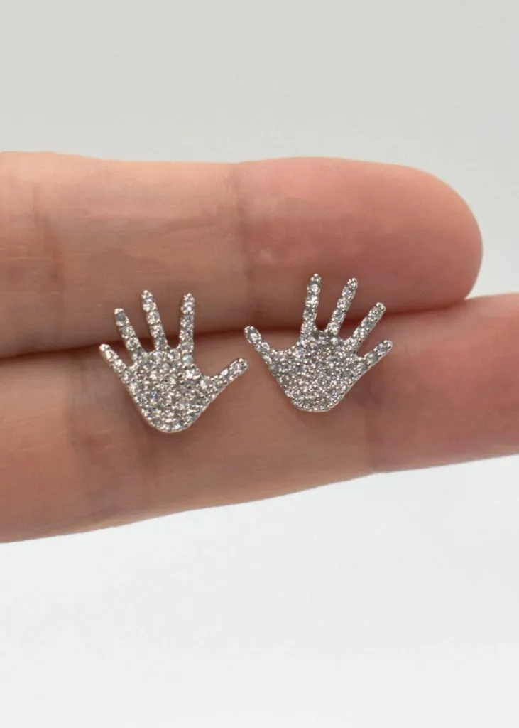 Hand Stud Earrings