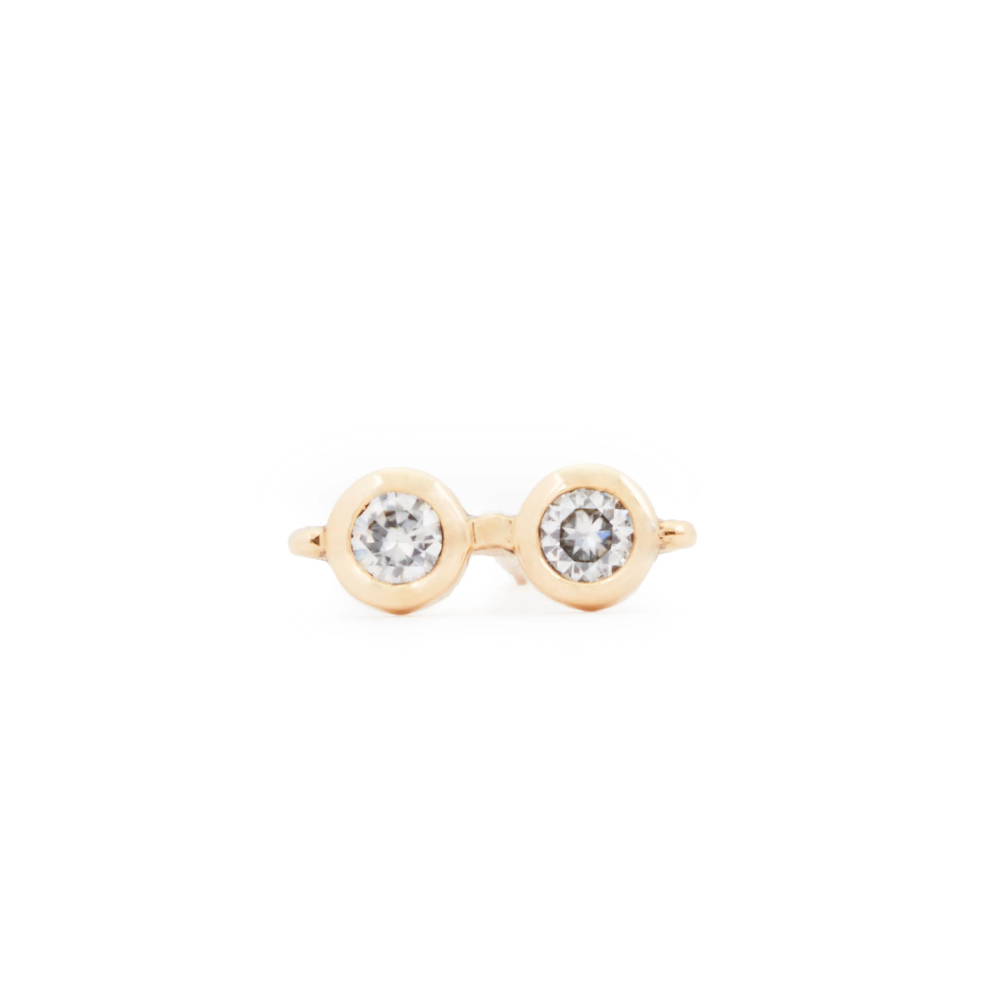 Harry's Glasses Diamond Stud Earrings