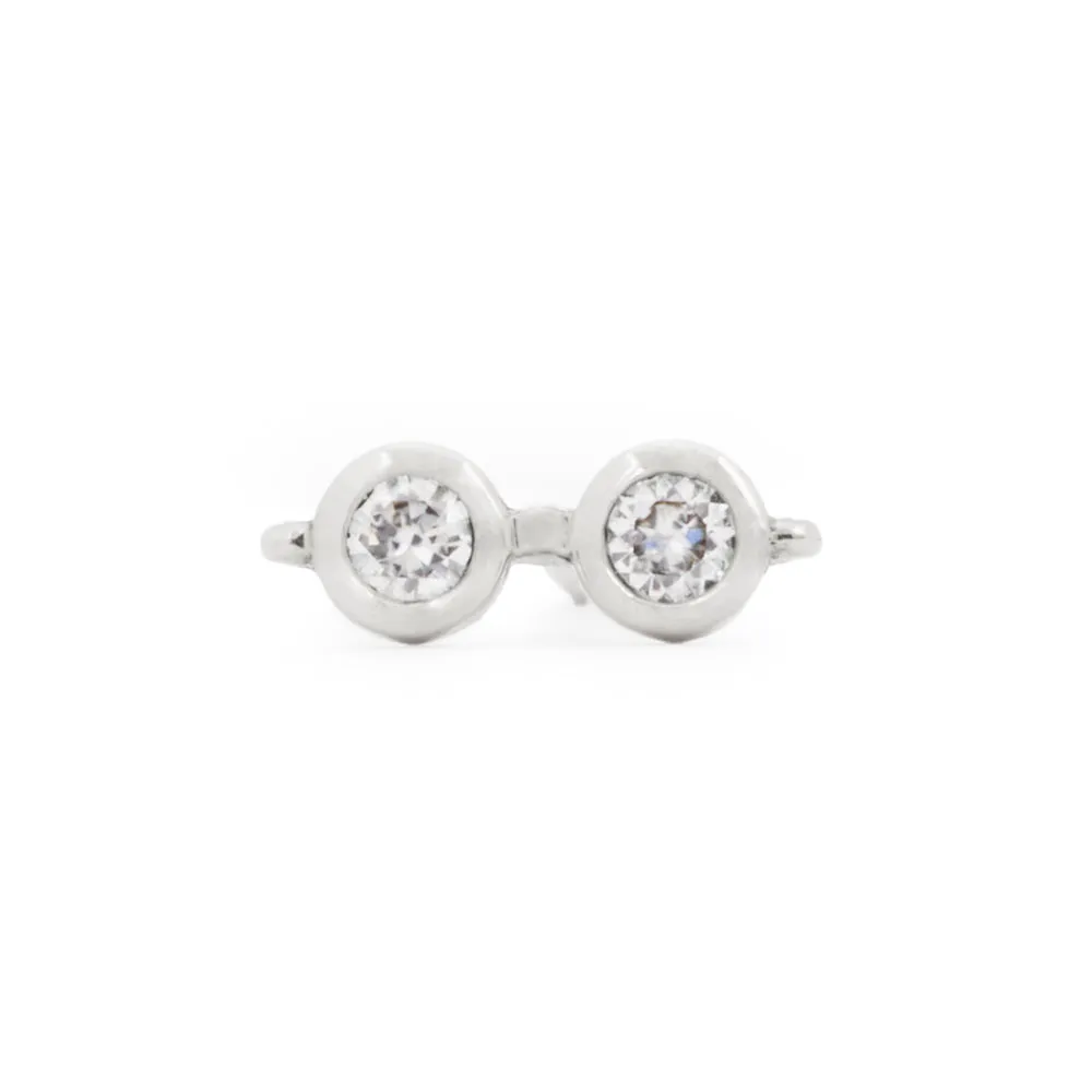 Harry's Glasses Diamond Stud Earrings