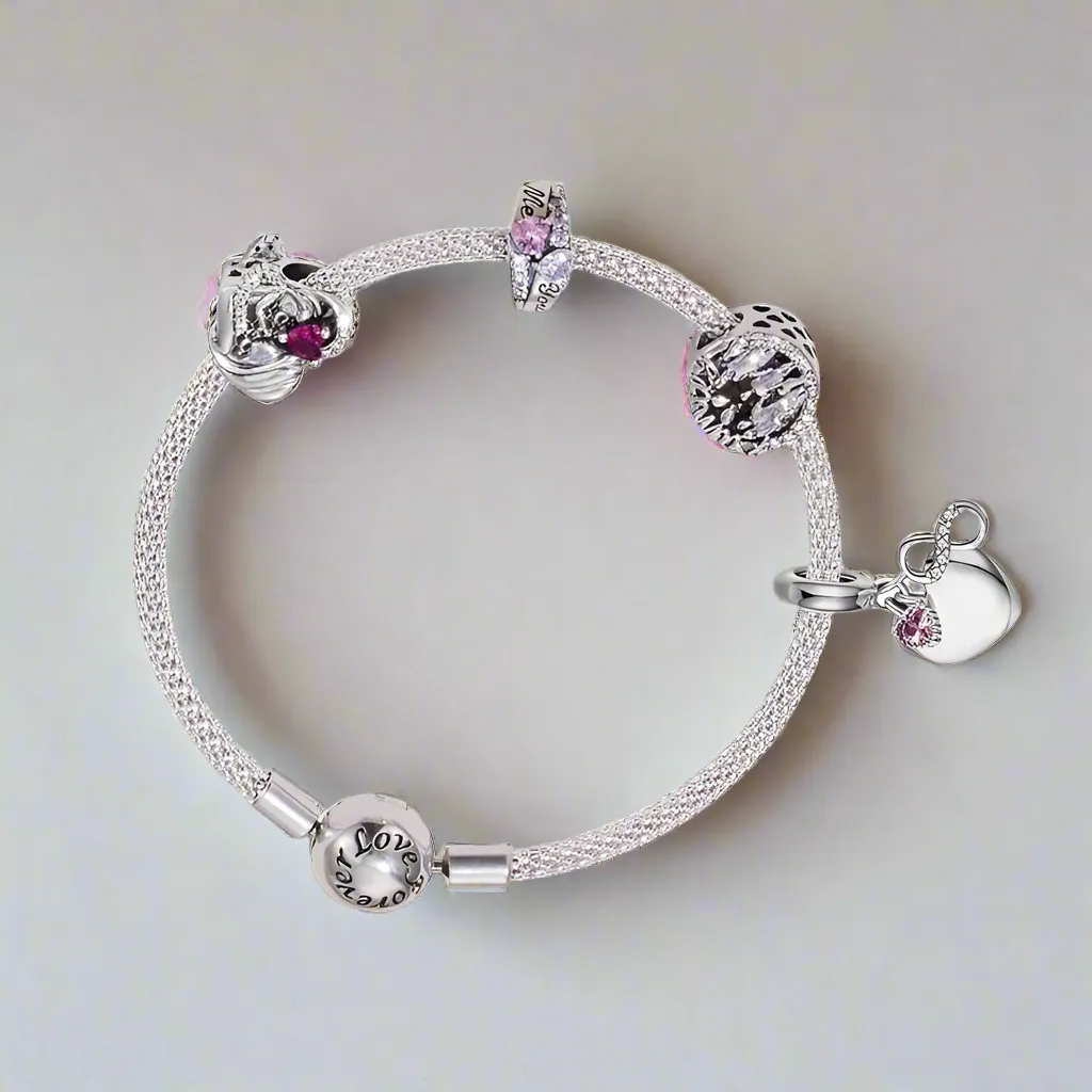 Heart & Family Charms Bracelet