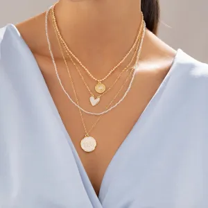 Heart and 11:11 Necklace Set   Earrings