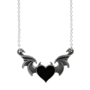 Heart Devil Wings Pendant Necklace Retro Punk Hip Hop Bat Pendant Necklace