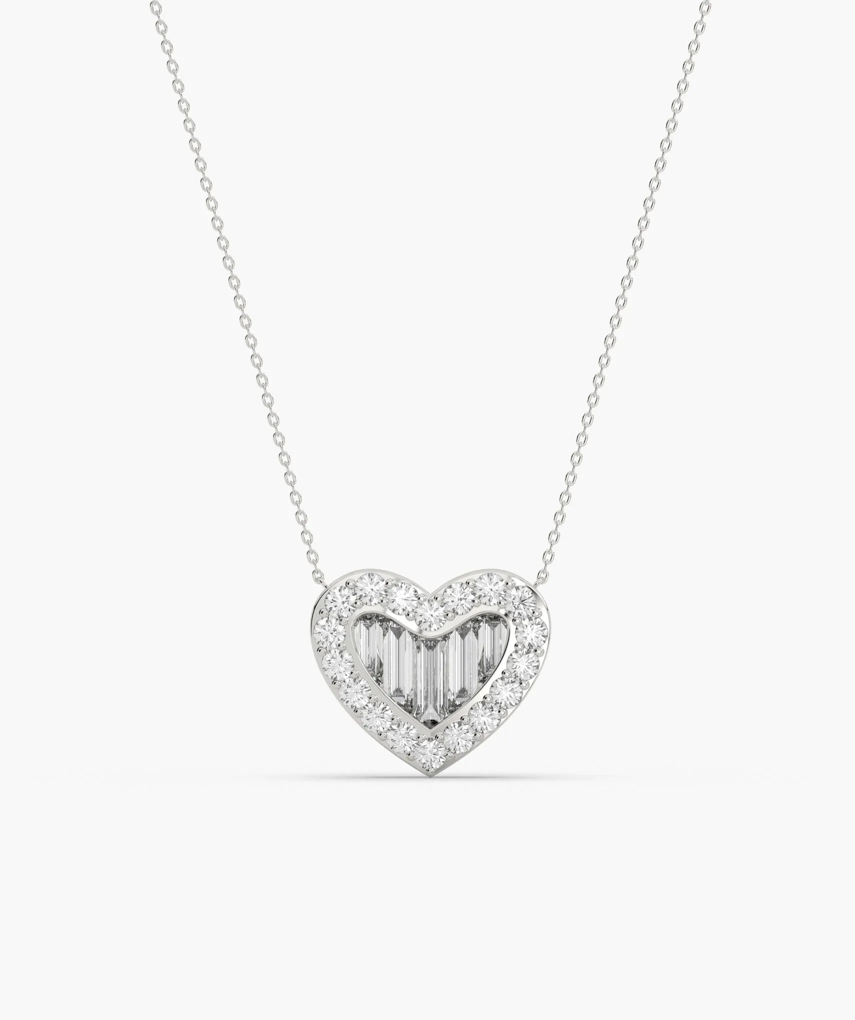 Heart Diamond Embrace Necklace