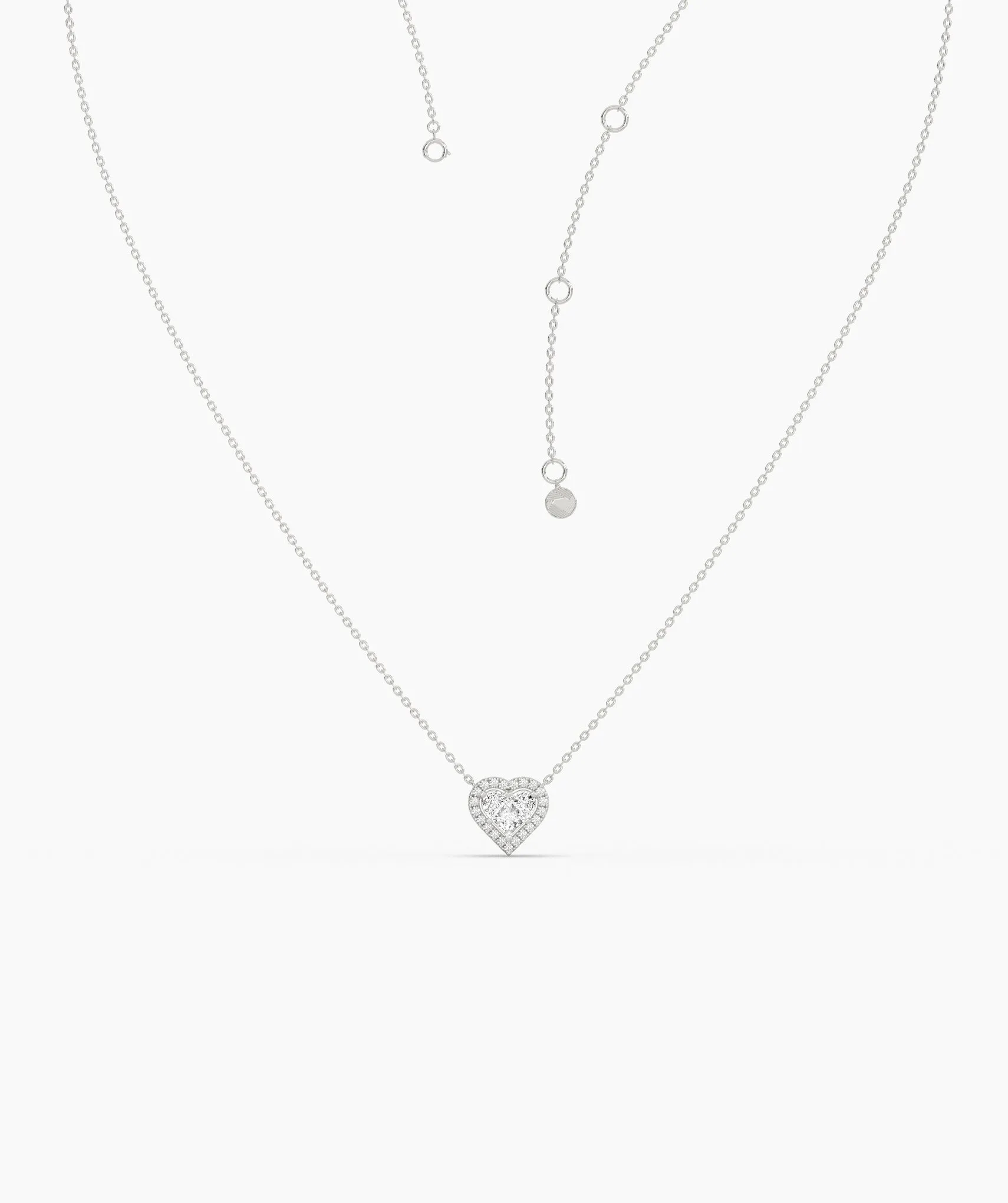 Heart-Shaped Diamond Necklace