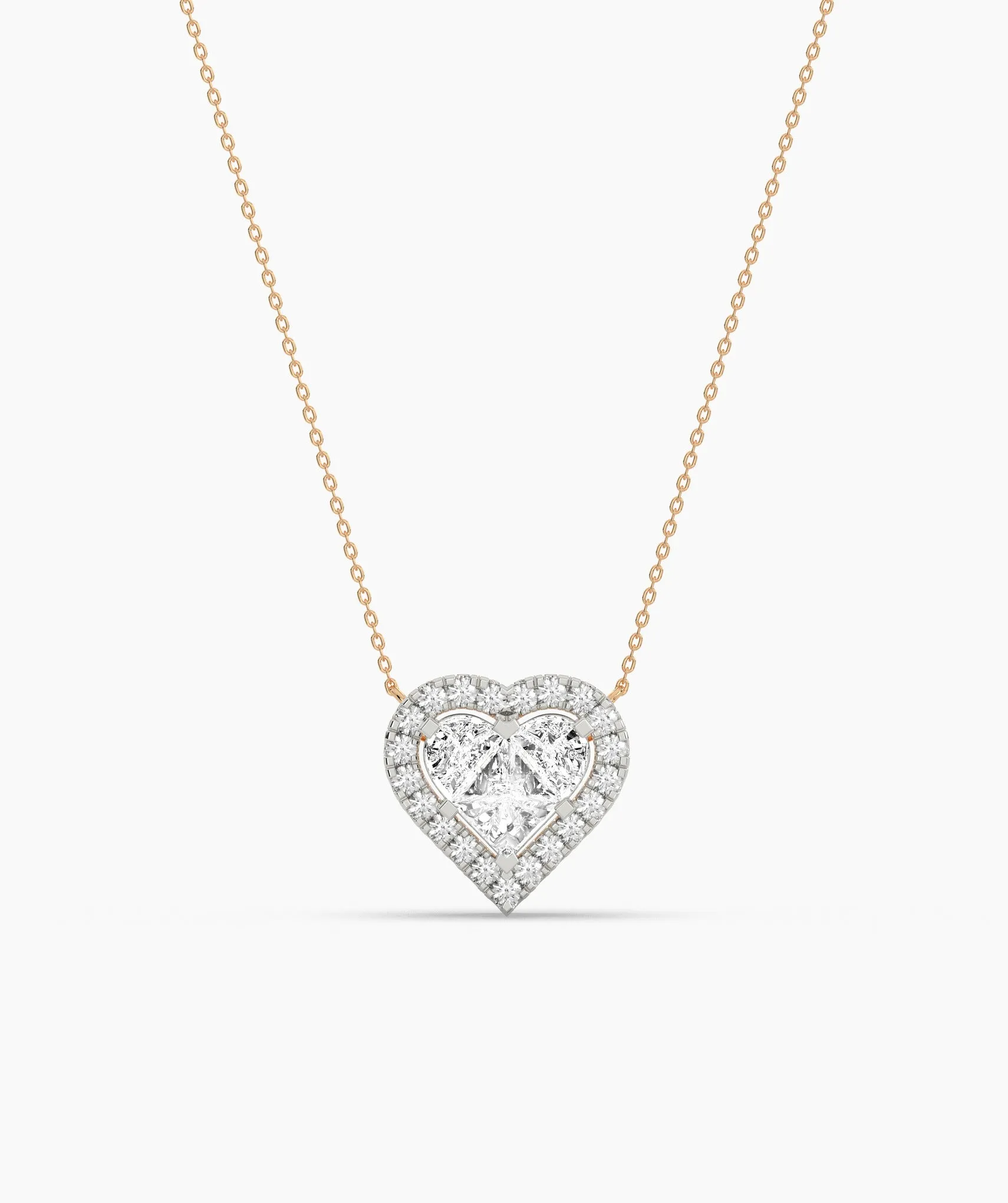 Heart-Shaped Diamond Necklace
