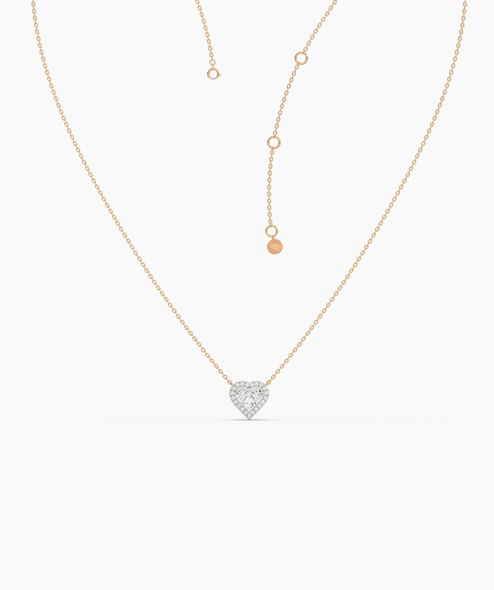 Heart-Shaped Diamond Necklace