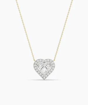 Heart-Shaped Diamond Necklace