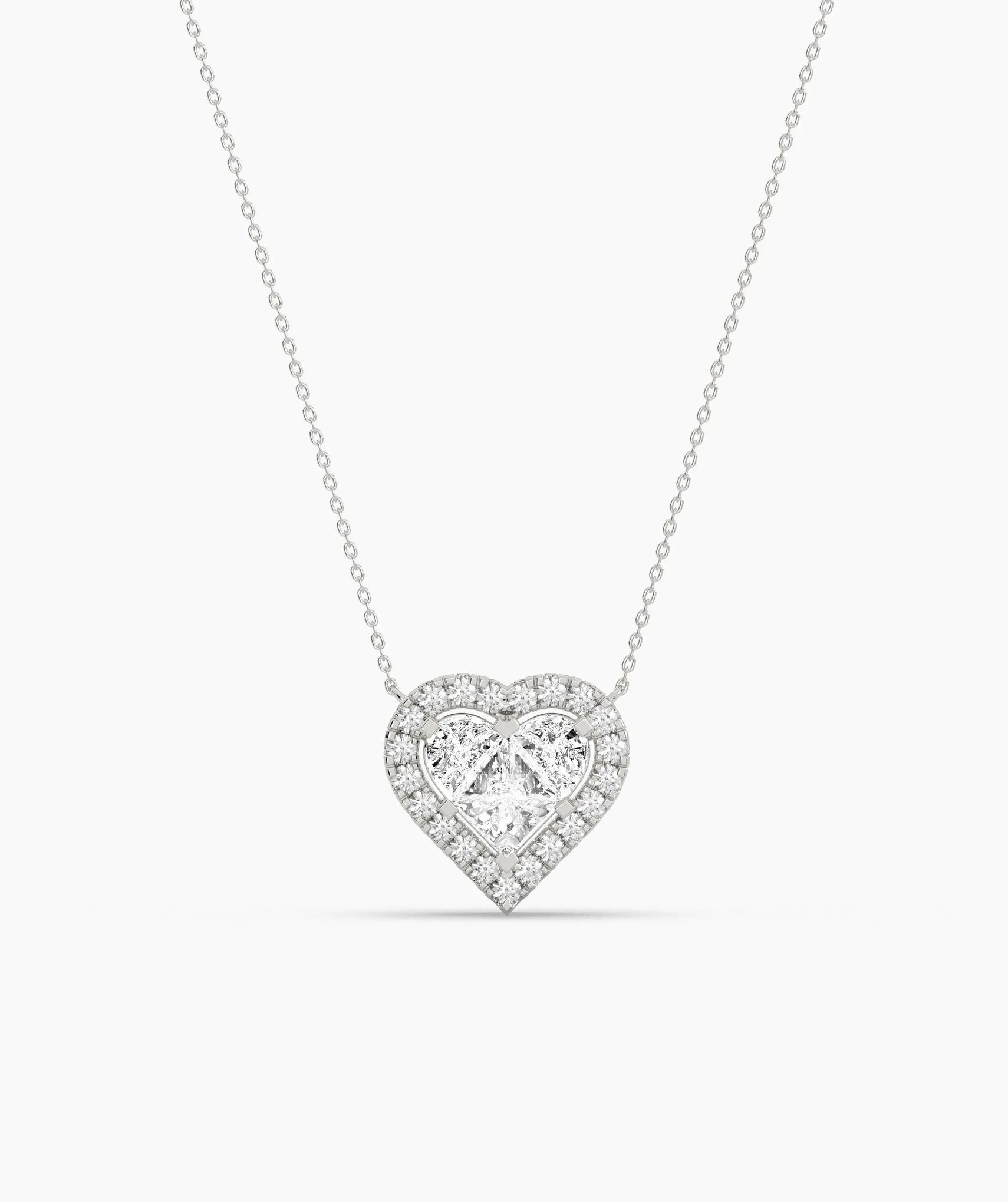 Heart-Shaped Diamond Necklace