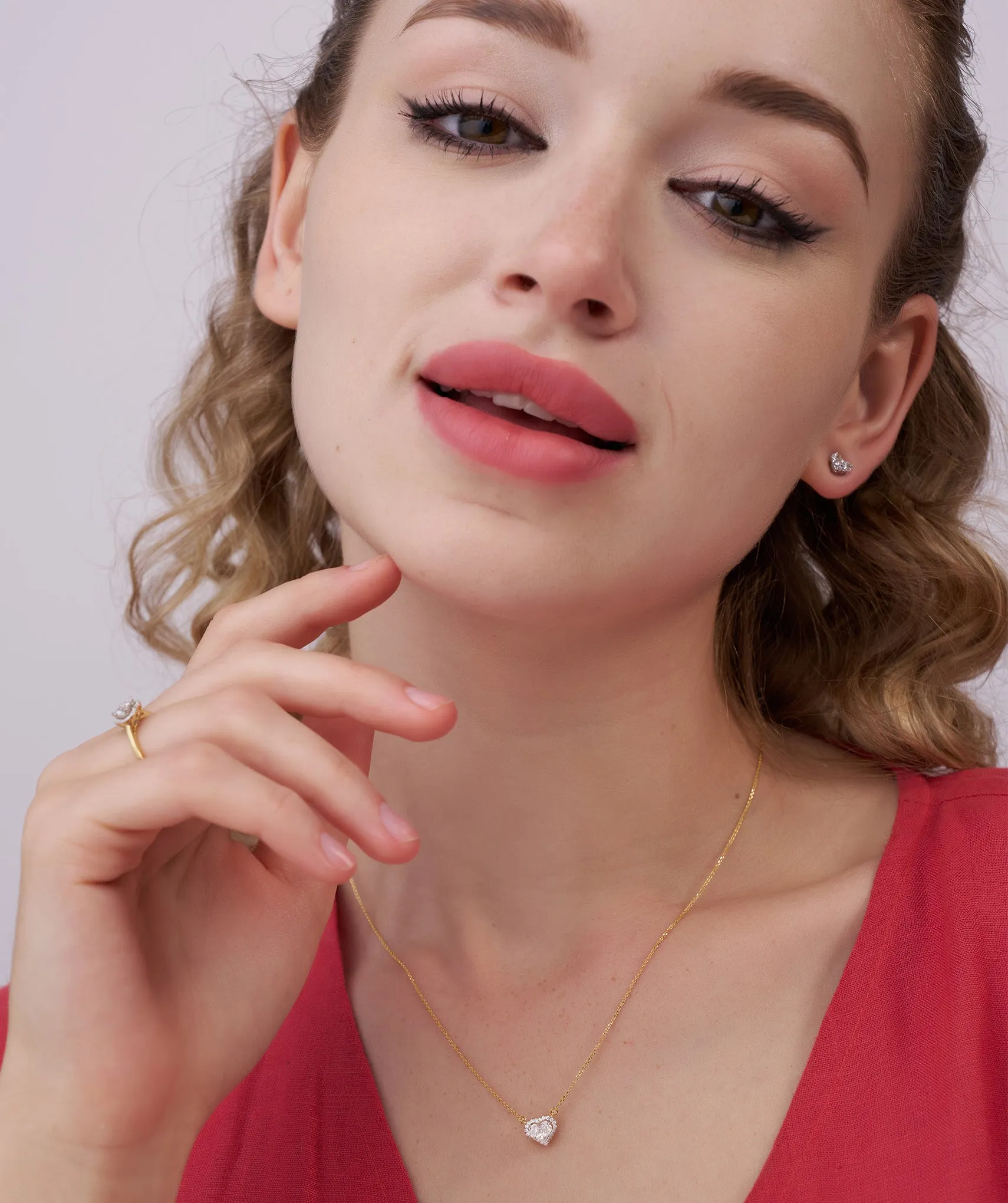 Heart-Shaped Diamond Necklace