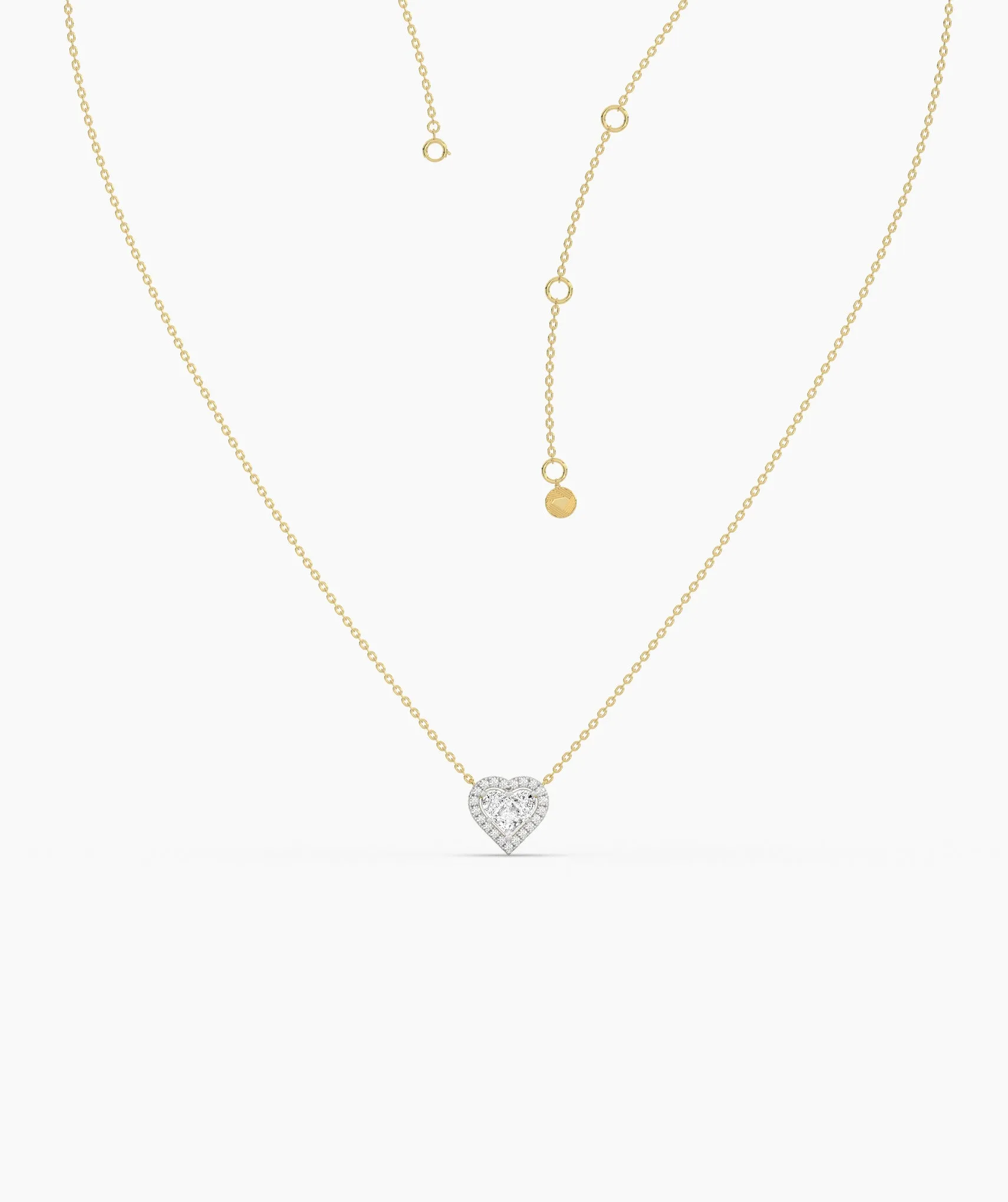Heart-Shaped Diamond Necklace