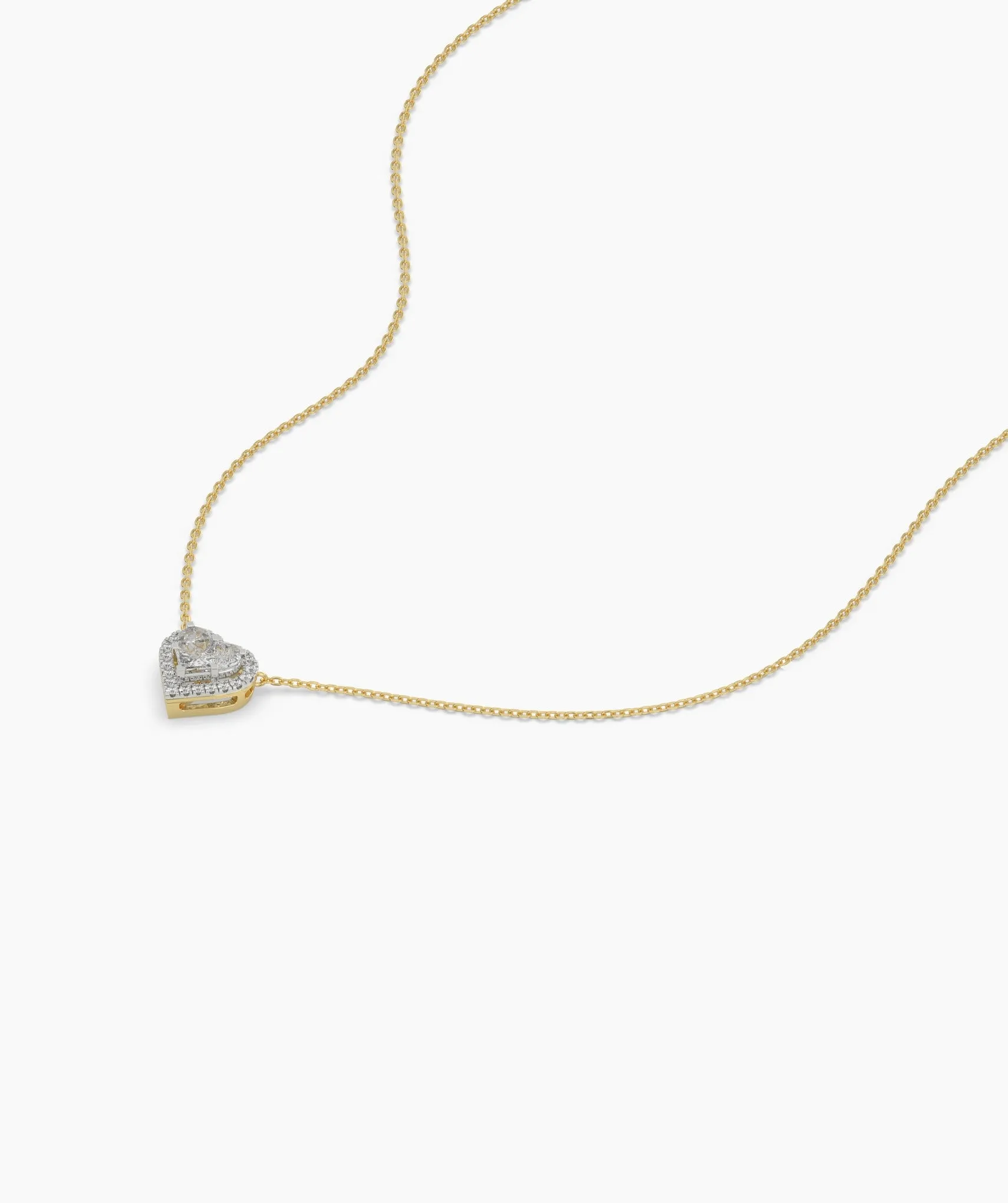 Heart-Shaped Diamond Necklace
