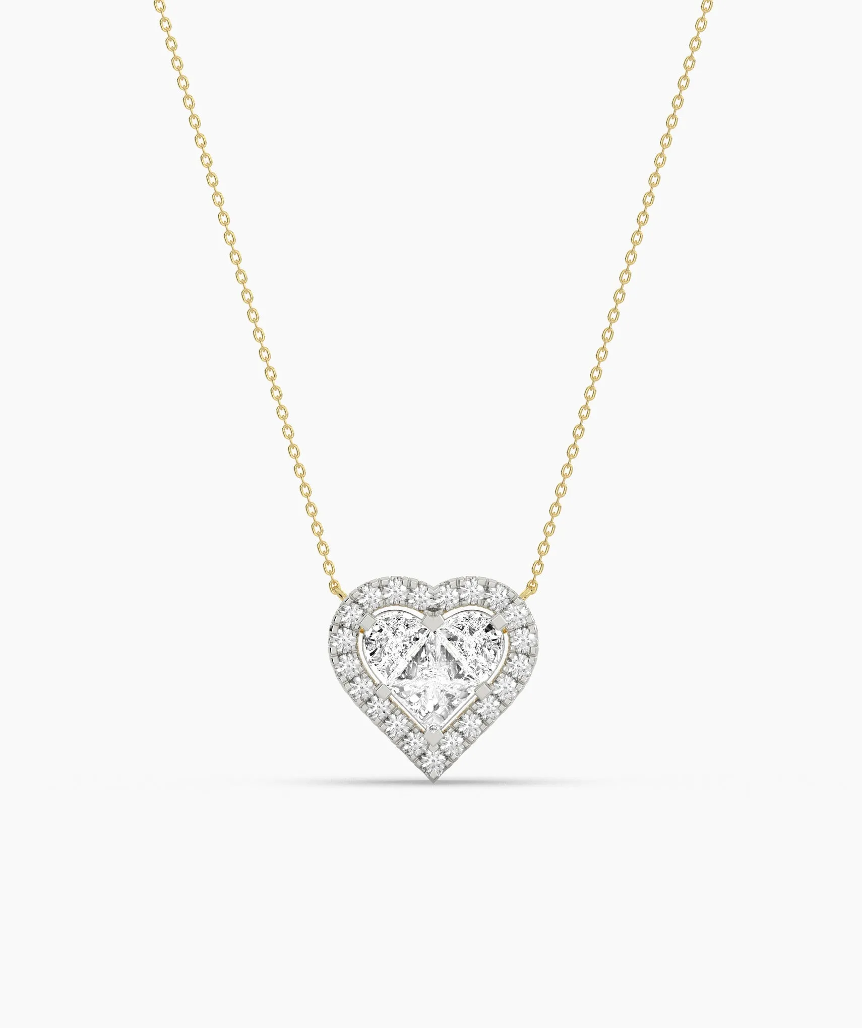 Heart-Shaped Diamond Necklace