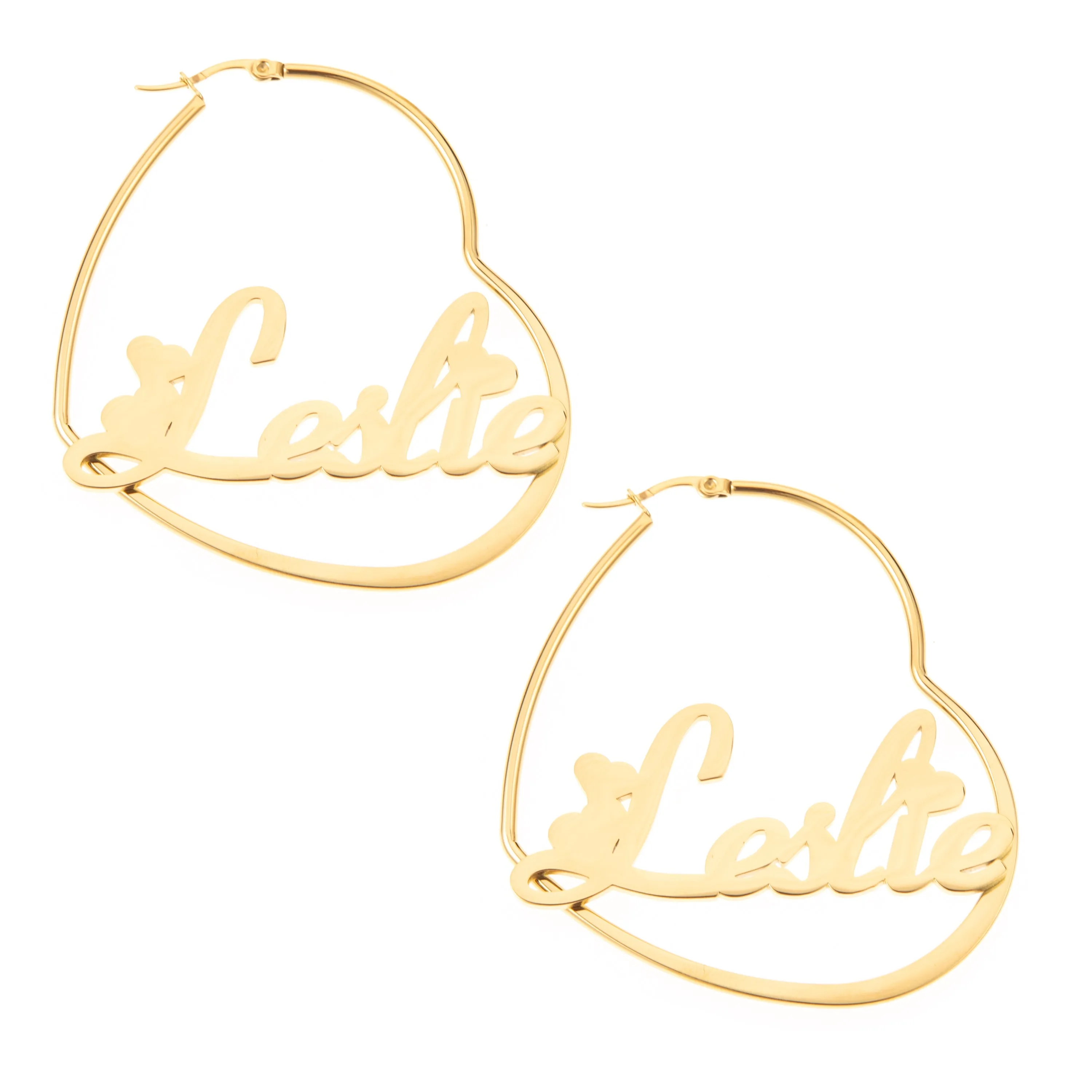 Heart-Shaped Hoop Earrings